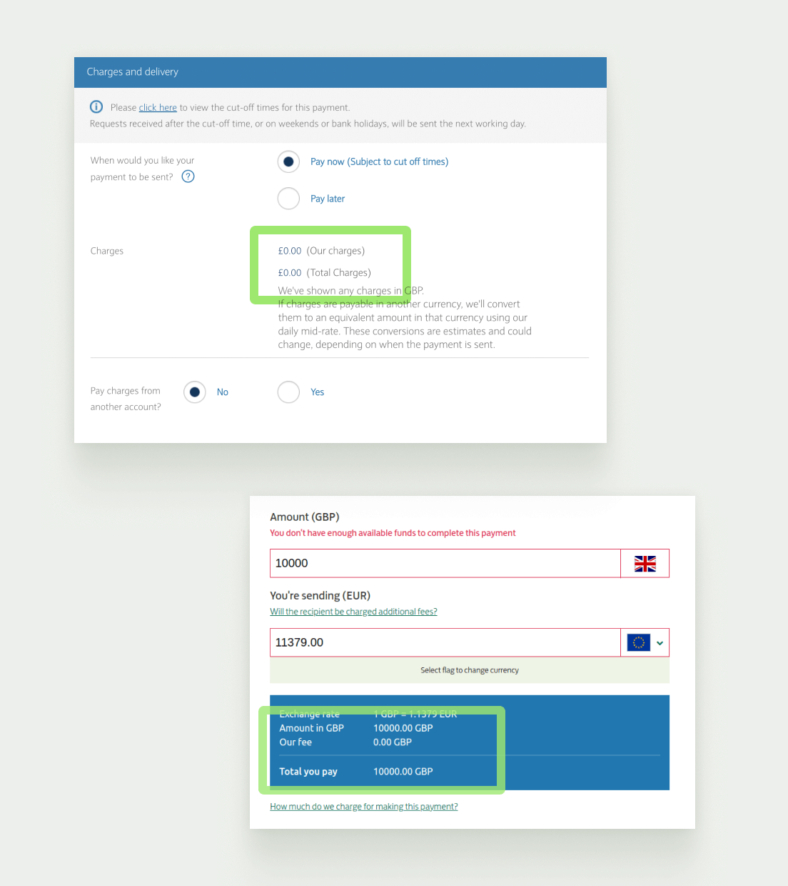 Image showing example of where bank hide their fees